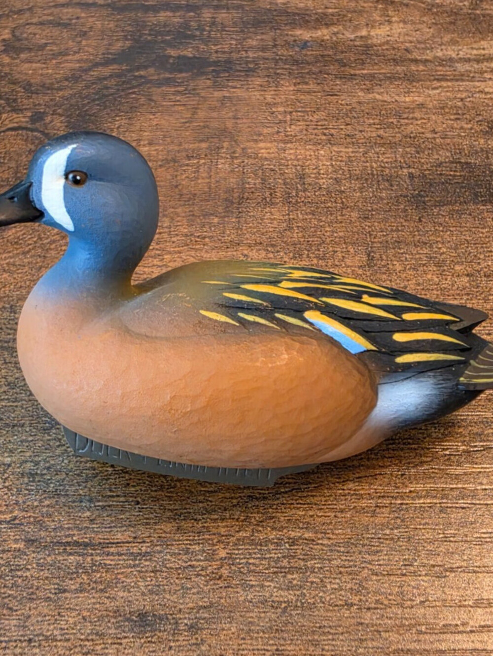 Jett Brunet 2007 Ducks Unlimited Miniature Decoy Duck Blue Wing Figurine Statue